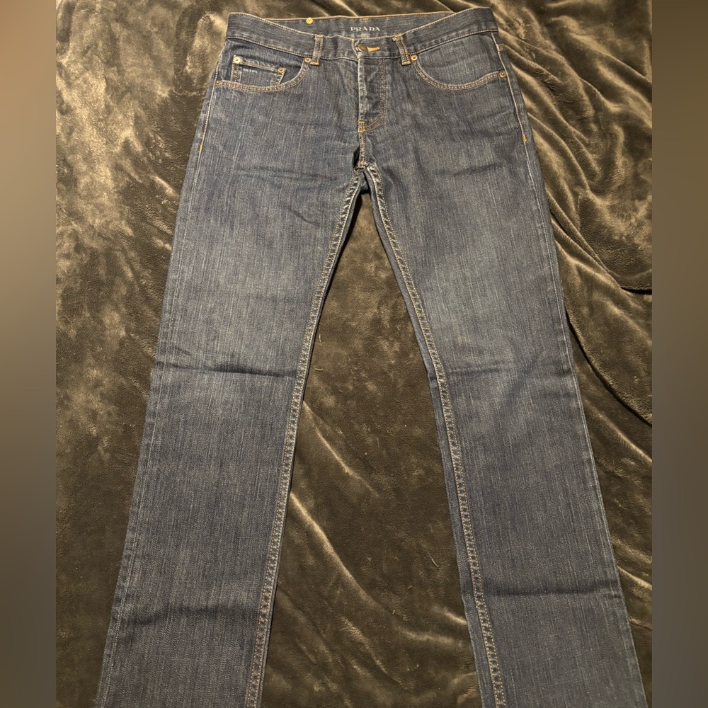 Prada Straight-Leg Men's Denim Jeans in Blue